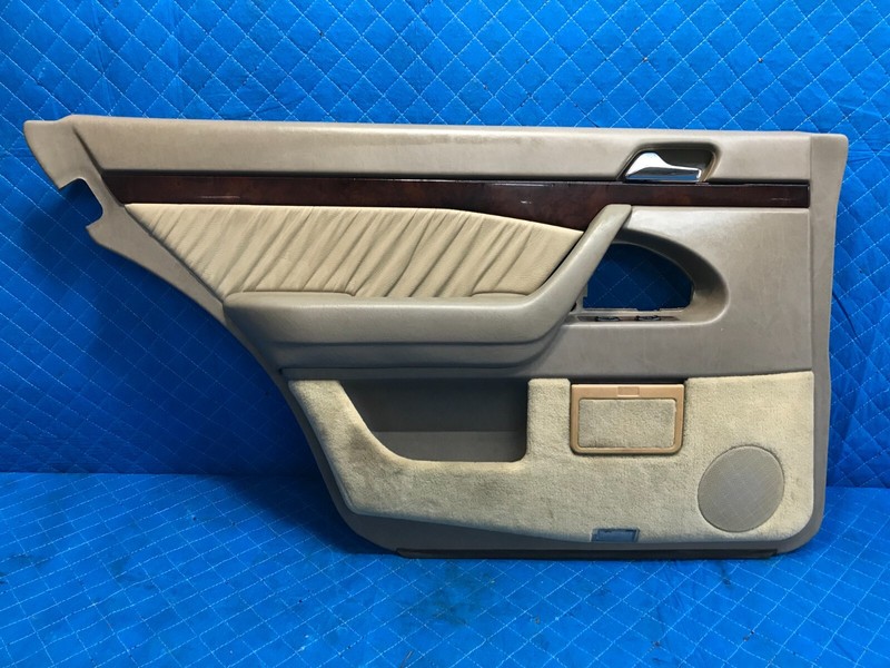 94-99 MERCEDES W140 S500 REAR LEFT LH DRIVER DOOR PANEL OEM BEIGE