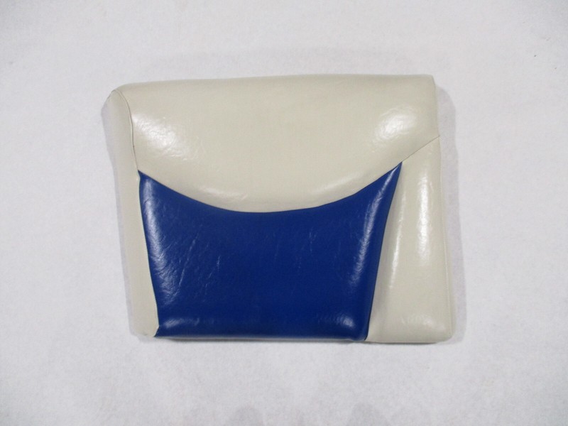 2005 Hurricane Sundeck SD257DC Boat STBD Side Bow Seat Back Cushion White & Blue