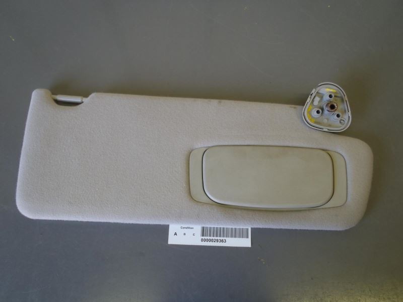 Right Passenger Side Sun Visor Gray Fits 2009-2013 Toyota Tundra 54428