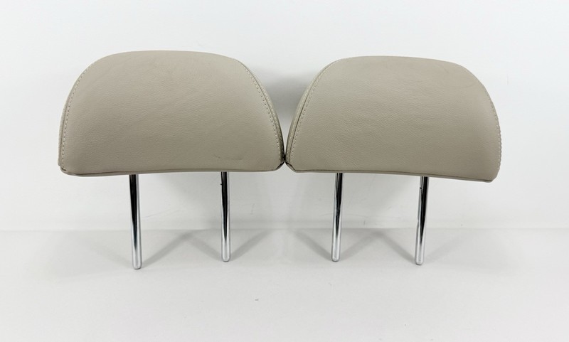 2012-2014 Kia Optima Rear Left Right Headrest Set Beige Tan Leather OEM Pair