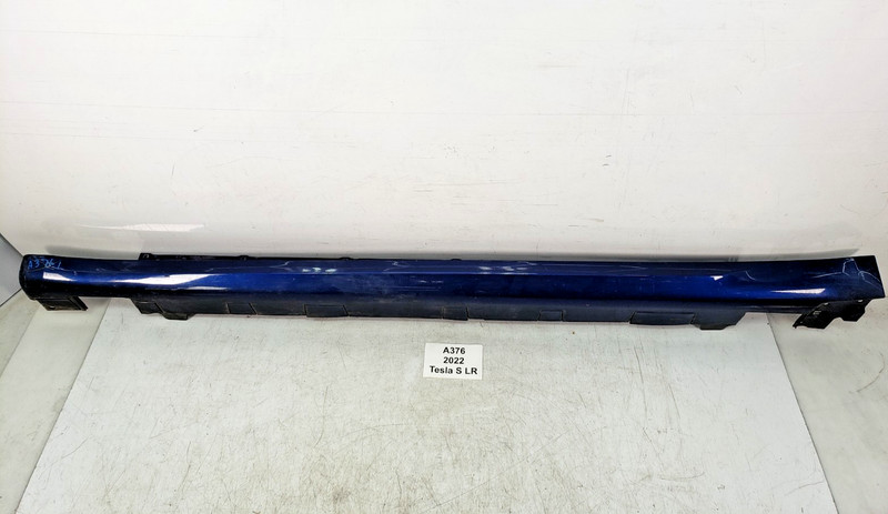 ✅ 21-23 OEM Tesla Model S Left Driver Skirt Rocker Panel Shell Blue *