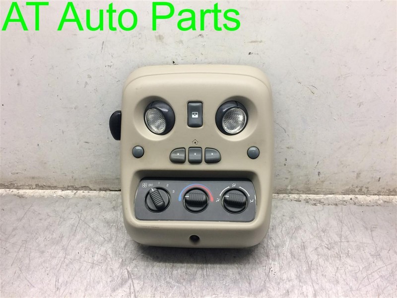 01 02 GMC YUKON XL 1500 2500 OVERHEAD CONSOLE WITH TEMP CONTROL TAN OEM 15748176
