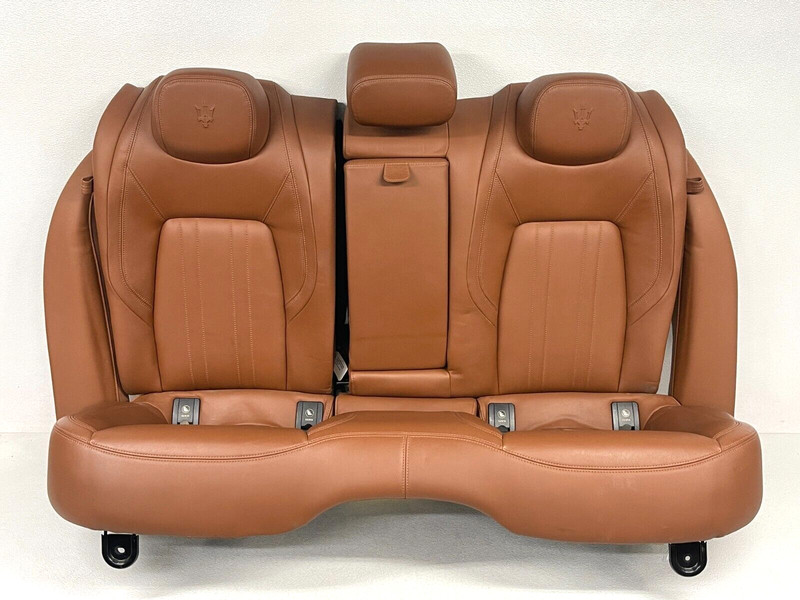 ⭐2014-2017 MASERATI GHIBLI REAR SEAT BENCH UPPER LOWER BROWN OEM LOT2309