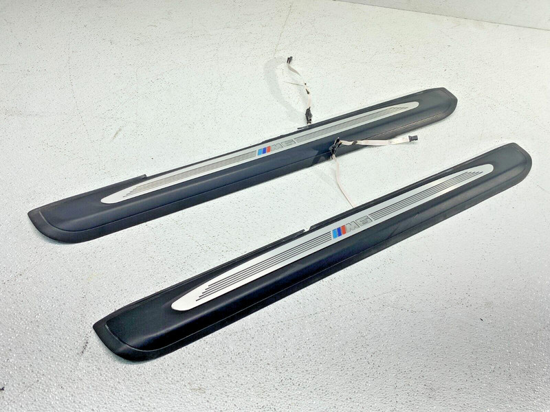 04-10 BMW E63 E64 M6 Left & Right Illuminated Door Entrance Sill Trim Set OEM✅