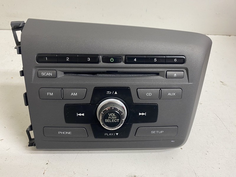 2012 Honda Civic NON-NAV Sedan EX EX-L Radio Stereo 2 DIN Disc CD Player Oem