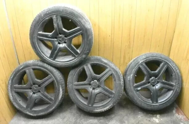07-13 Mercedes W221 S550 CL63 AMG 8.5x9.5 19" R19 Wheel Tire Rim Set of 4 Pc OEM