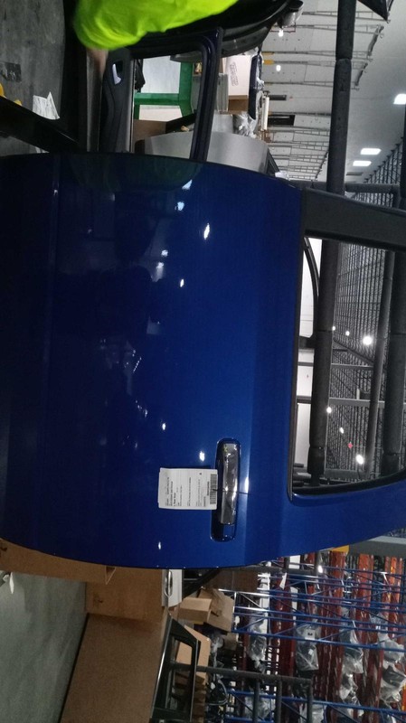 2015 RAM DODGE 1500 Pickup Rear Left Door Blue OEM 124K Miles - Used Part