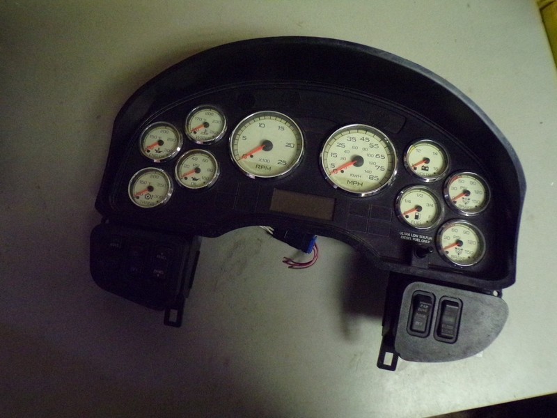 International Pollak Dash Panel Gauge Cluster with Switches 32323-7 A00827310246