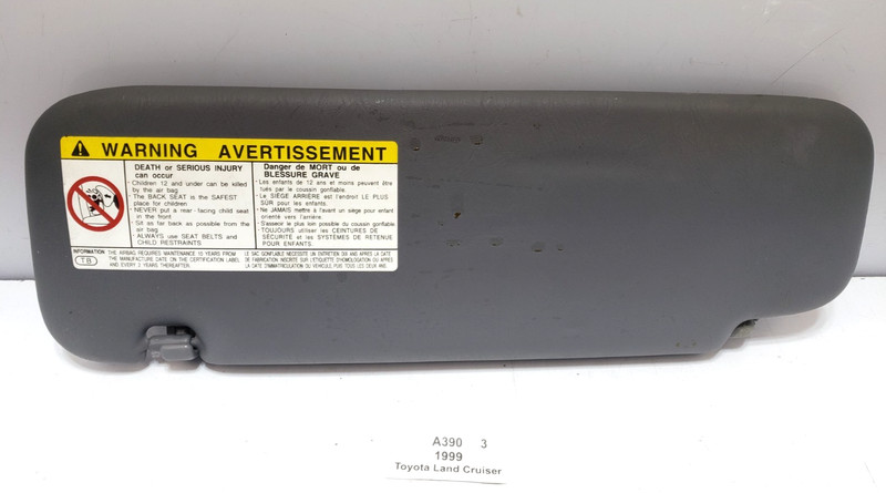 ✅ 98-00 OEM Toyota Land Cruiser J100 Front Right Passenger Sunvisor Sun Visor*