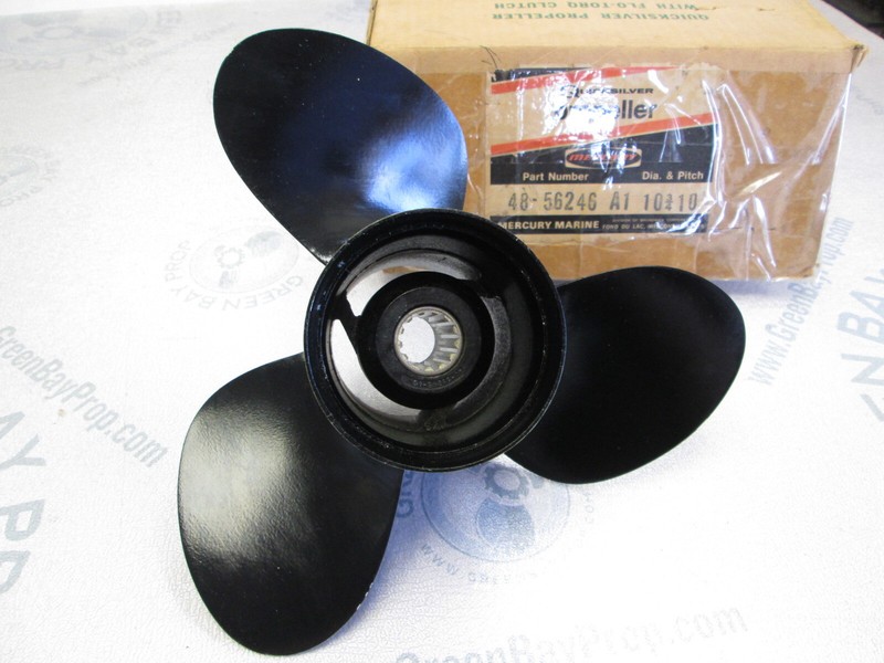 48-56246A 1 10 3/4 x 10 Pitch Alum Prop for Mercury 40-50 HP Outboards