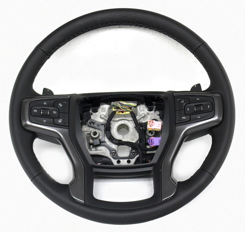 OEM Steering Wheel Base For GMC Sierra, Chevy Silverado Black Leather 86510155