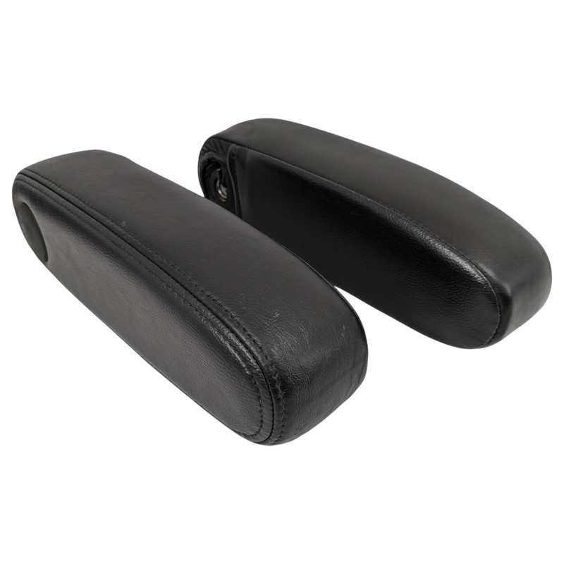 04-12 Nissan Armada Titan QX56 Front Left Right Armrest Arm Pair Leather Black