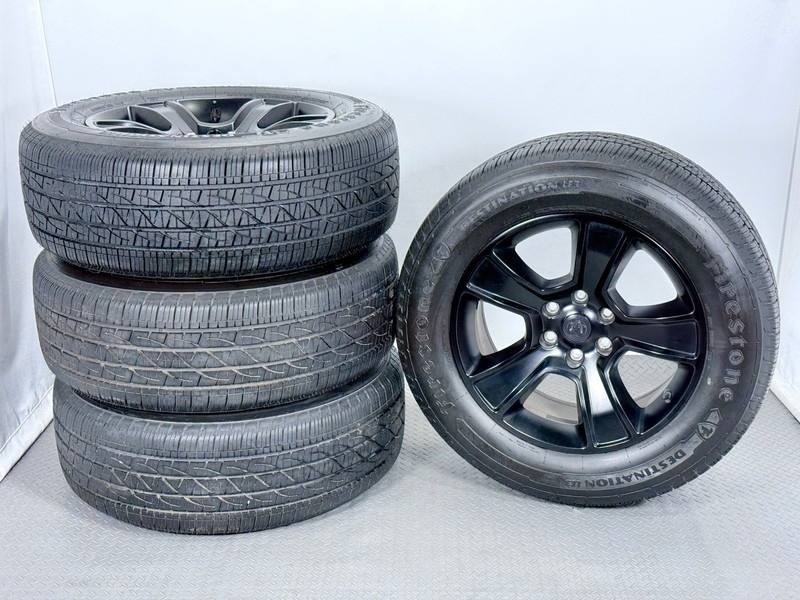 ✅ 19-26 RAM 1500 OEM 20" FACTORY SATIN BLACK WHEEL SET of 4 275/60 R20 RIM TIRE