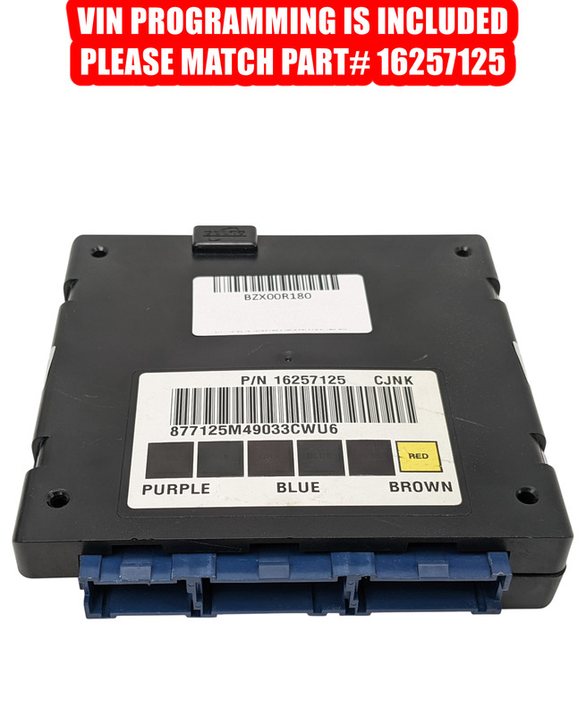 VIN Programmed 1998-2000 Chevrolet Blazer Body Control Module BCM 16257125 GM