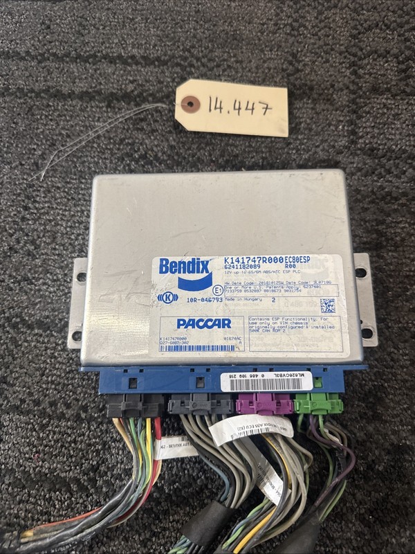 BENDIX PACCAR ABS brake Control Module P/N K141747R000 , 10R046793 ,Q27-6087-302