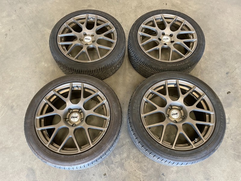 10-16 Hyundai Genesis TSW Cast Nurburgring Wheel Set Matt Bronze 18 Inch 1349