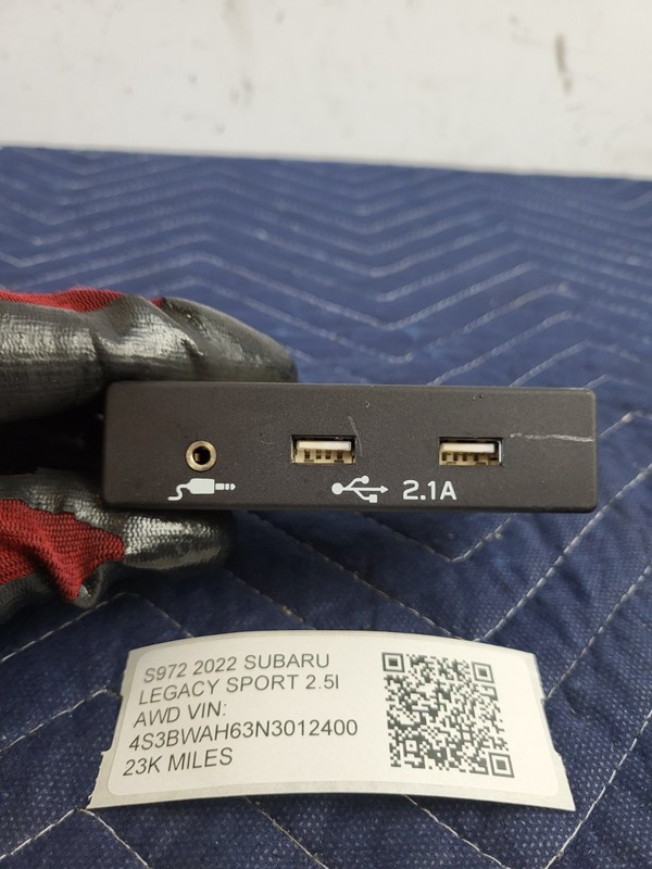 Used Oem Subaru Center Console AUX & Dual USB Adapter for 2020-2022 Legacy