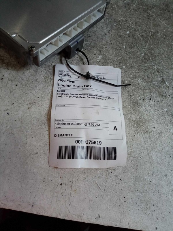 2003 Honda Civic Engine Control Module ECM OEM 37820PLMC52 Used 107k Miles