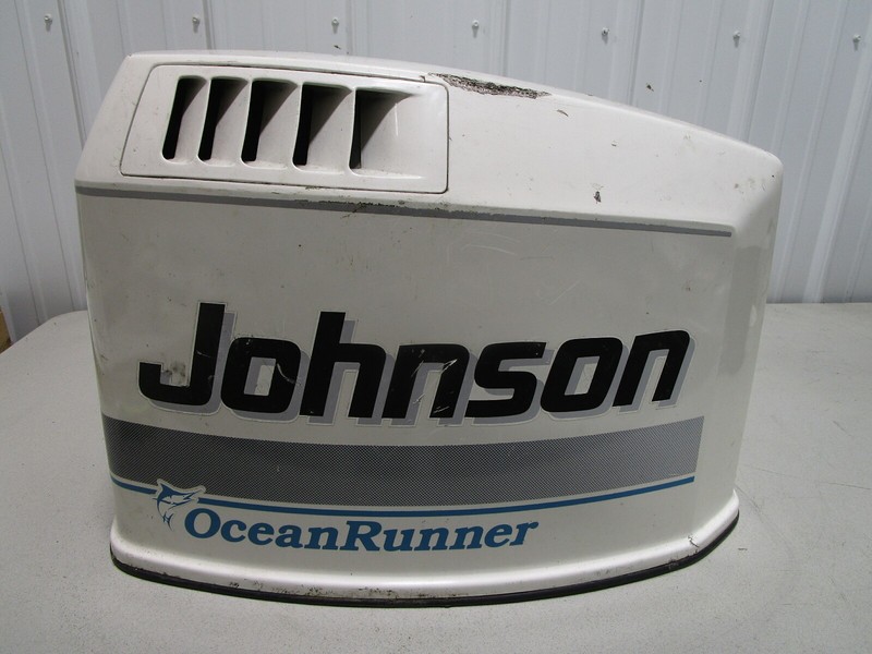 435964 Johnson Evinrude Engine Top Motor Cover Cowl Ocean Runner 150 hp V6 White