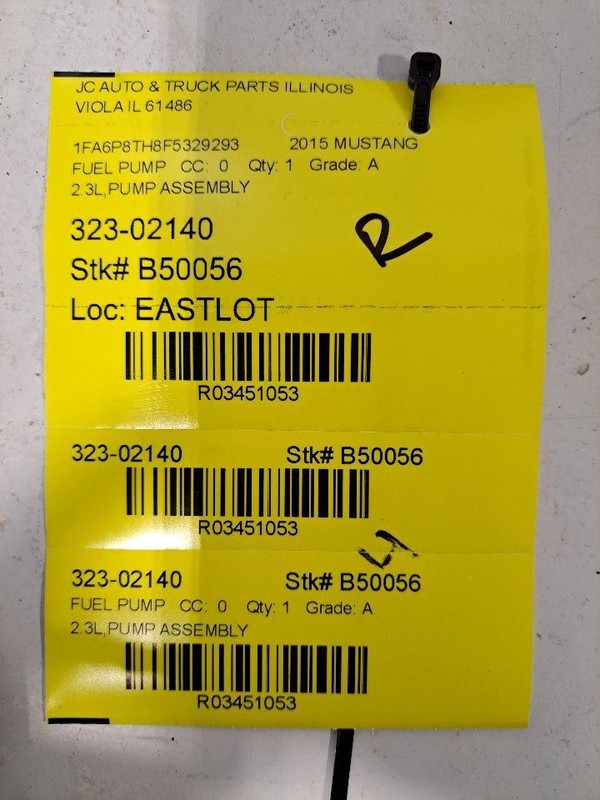 Fuel Pump Engine Mounted 2.3L Fits 15-22 MUSTANG 3451053