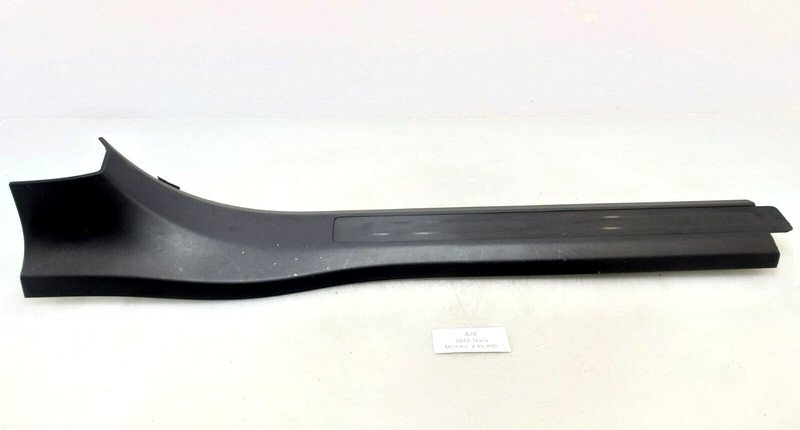 ✅ 21-23 OEM Tesla Model X Plaid Front Left Driver Lower Sill Scuff Plate 13k*