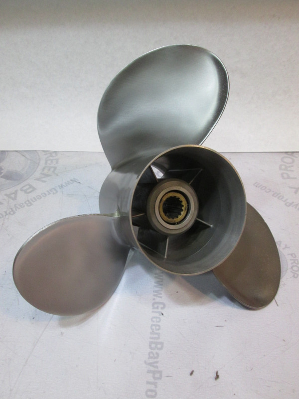 LEFT Handed 19P Power Tech Stainless Prop 14" X 19P Mercury V6 & V8 15 Spline LH