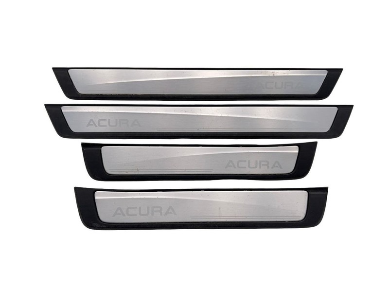 2013-2018 Acura RDX Front And Rear Scuff Plate Garnish Set Of 4 Black/Silver