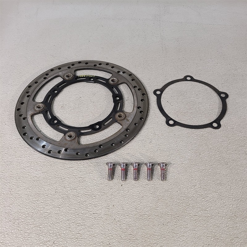 24-25 Kawasaki EX500 H Front Wheel Brake Rotor With Hardware Oem 7488-P