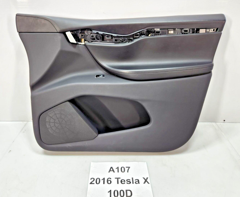 ✅ 16-20 OEM Tesla Model X Front Right Passenger Side Door Panel Trim Black Assy