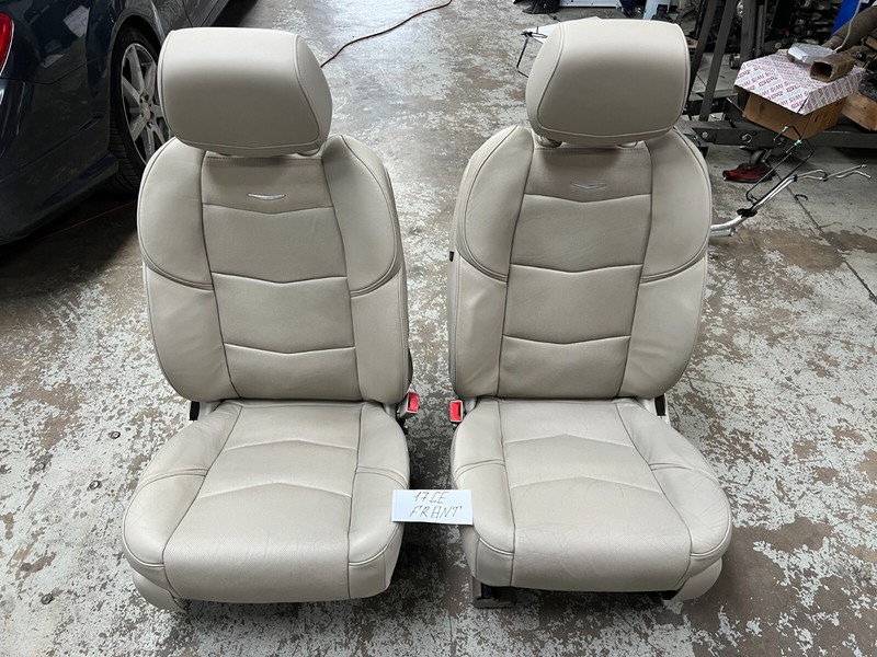 16-17 Cadillac Escalade PERFORATED LEATHER POWER HEAT COOL FRONT SEATS Shale OEM