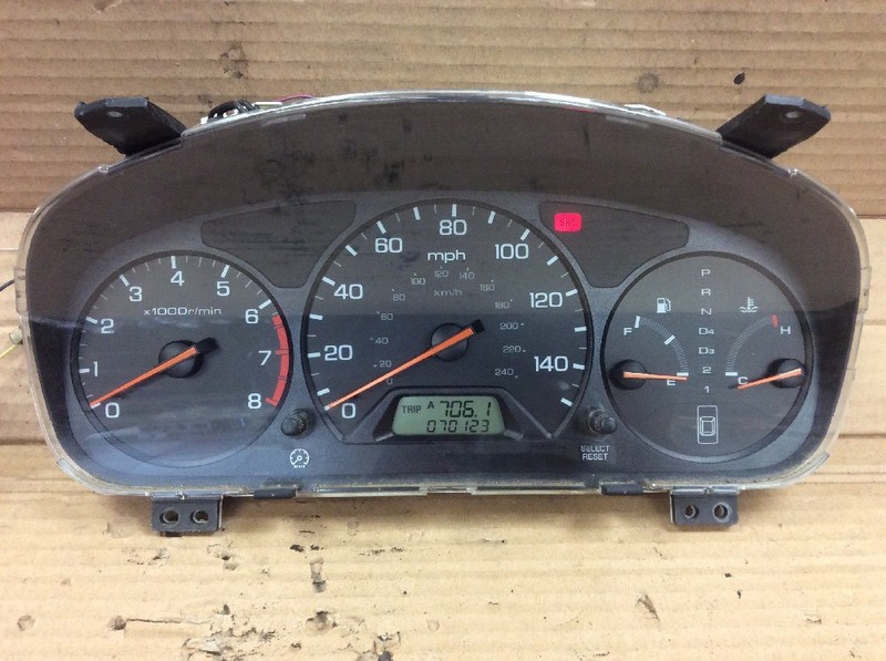 00 01 02 Accord 4DR LX 4cyl Auto Instrument Cluster Any Miles Tachometer Used