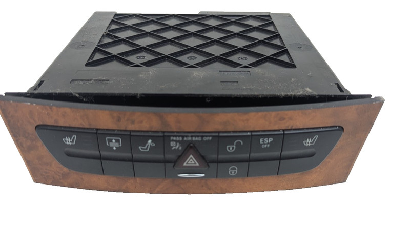 03-09 Mercede W211 E350 CLS550 Hazard Switch Control Panel Wood 2116800552 OEM