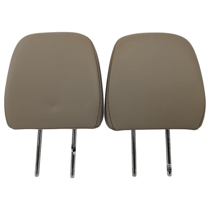 2011-2012 Ford F150 F-150 Tan Leather Rear Headrest Head Rest Beige Pair Set OEM