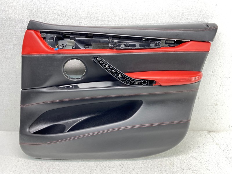 15-19 BMW F86 X6M Front Right Passenger Door Panel Red Leather Mugello Rot OEM✅