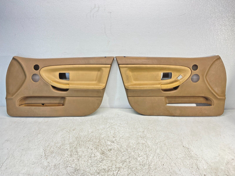 91-98 BMW E36 3 Series M3 4dr Front Interior Door Panel Card Trim Beige Set OEM✅