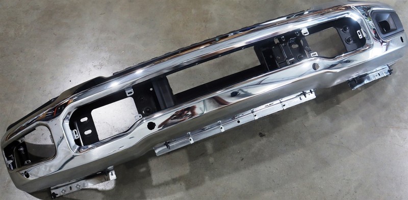2023-2025 F250 Chrome Front Bumper Bar w/ Sensor Holes Ford OE Super Duty OEM