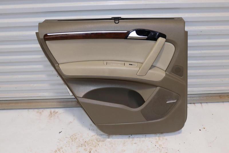 2007-2015 AUDI Q7 REAR LEFT SIDE DOOR PANEL TRIM COVER TAN OEM