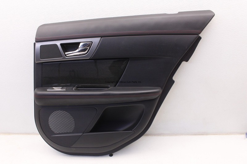JAGUAR XFR 09-11 REAR RIGHT DOOR TRIM PANEL SOFT GRAIN LEATHER WARM CHARCOAL OEM