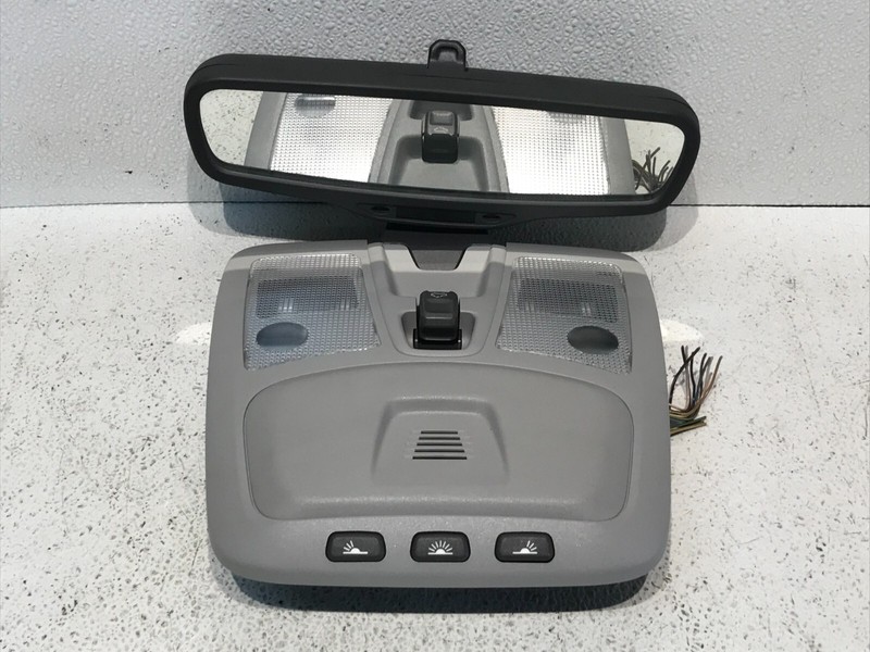 03-14 VOLVO XC90 OVERHEAD DOME LIGHT READING LAMP W/ REAR VIEW MIRROR OEM GRAY