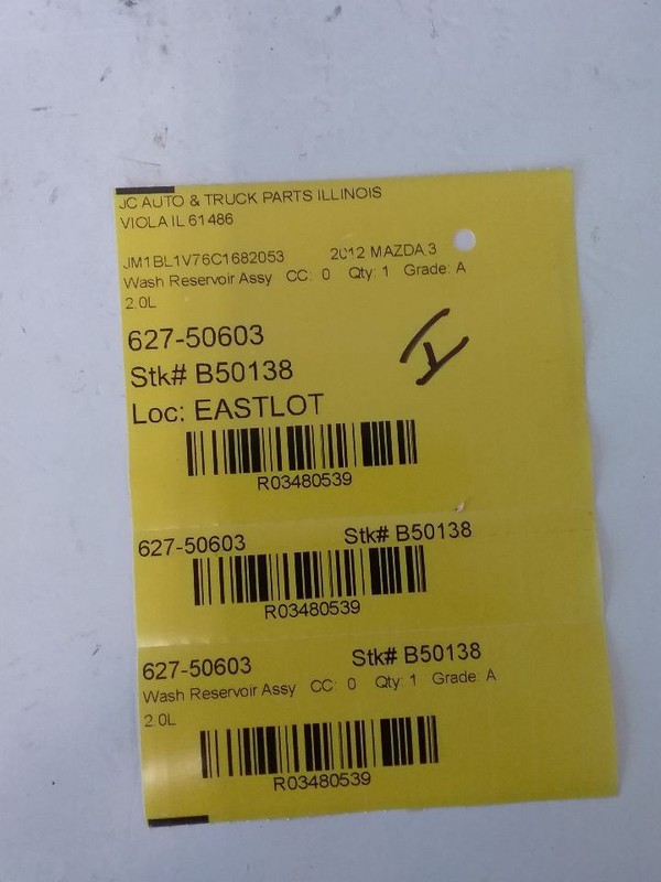 Wash Reservoir Sedan Standard Capacity Fits 10-13 MAZDA 3 3480539