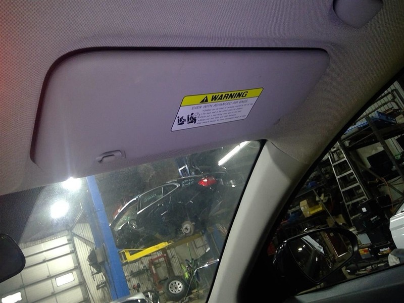 Passenger Sun Visor Sedan Without Sunroof Fits 17-20 ELANTRA 1721639