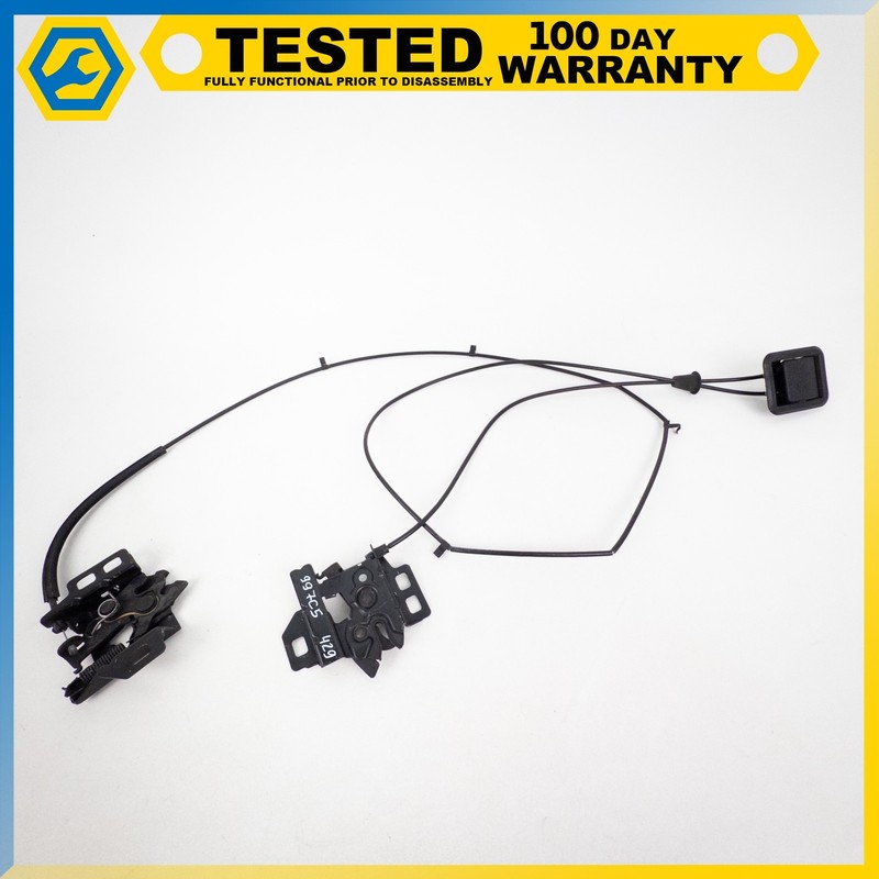 97-04 CHEVROLET CORVETTE C5 FRONT HOOD LOCK LATCH PAIR RELEASE CABLE OEM