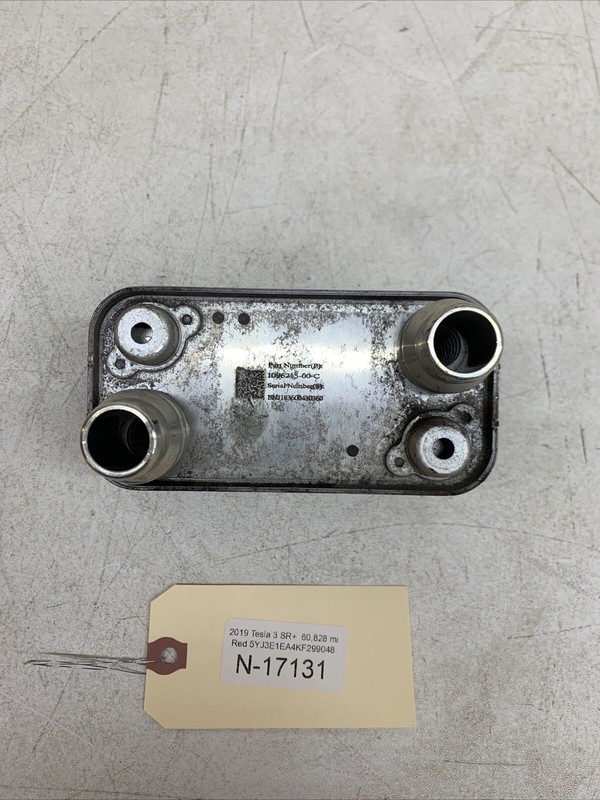⚡️20-222 TESLA M3 Y REAR MOTOR OIL COOLER HEAT EXCHANGER1096215-00-C 17131 B88