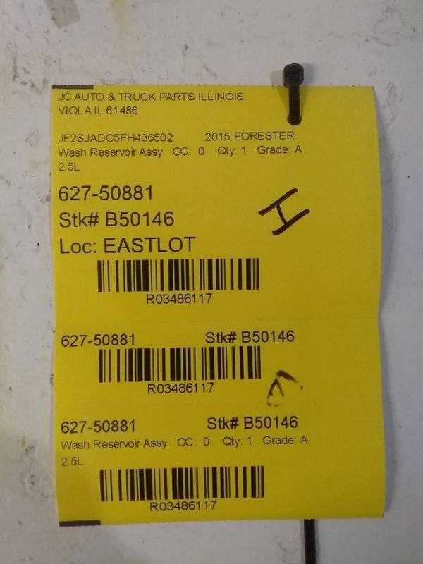 Wash Reservoir Fits 14-18 FORESTER 3486117
