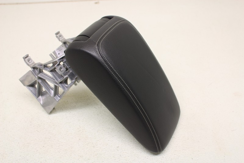 Audi S3 RS3 Black Leather Armrest W/ Silver Stitching Genuine Oem 2015-2020