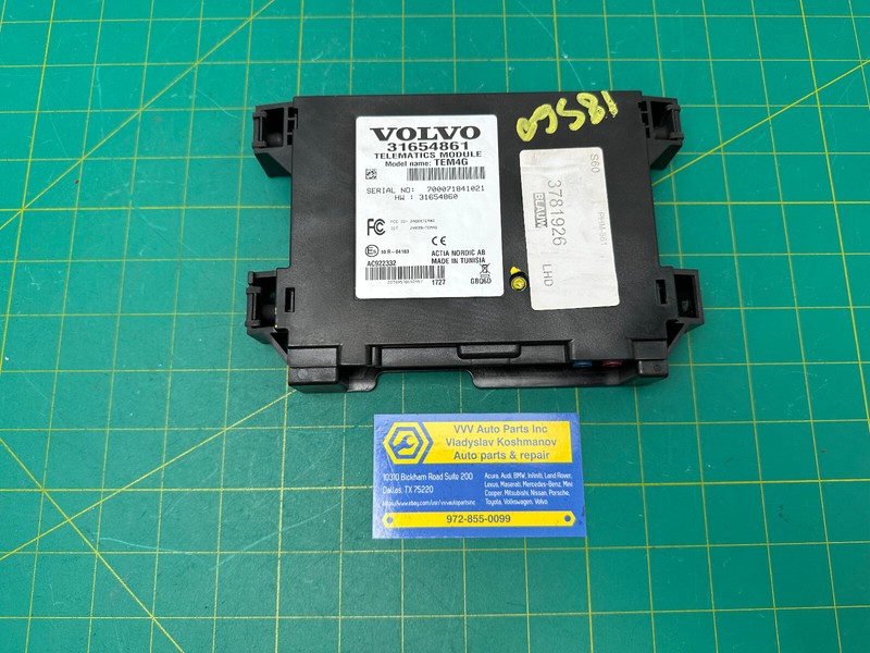 17-18 Volvo S60 BLUETOOTH TELEMATICS CONTROL MODULE OEM