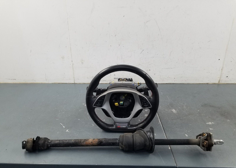 2016 Chevy Corvette C7 Z06 3LZ Carbon Leather Steering Wheel / Column #1694 S7