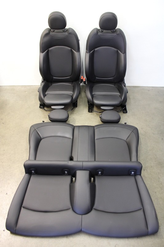 Mini Cooper Black Vinyl Seats Front Rear Seat Set F56 Oem 2015-2024