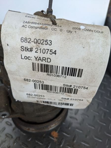 AC Compressor Fits 08-10 CARAVAN 1036712