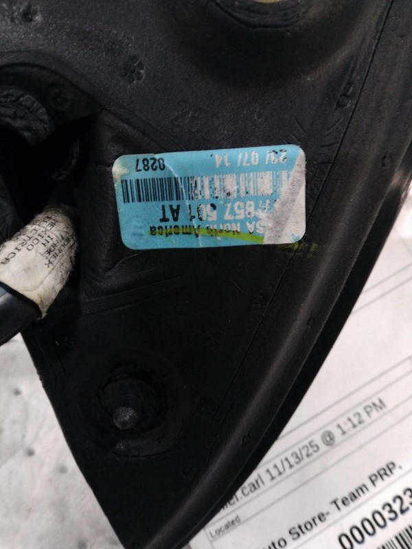 2015 Volkswagen Jetta Left Door Mirror Assembly Black Used 396922 132K Miles